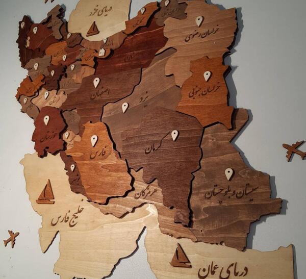عکس نقشه ایران به زبان انگلیسی