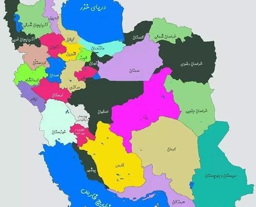 عکس نقشه ایران با همسایگان