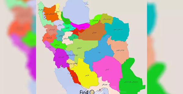 عکس نقشه ایران با همسایگان