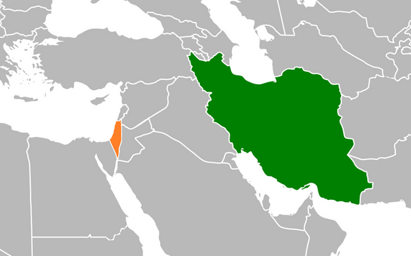 عکس نقشه ایران و اسرائیل