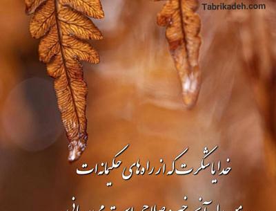 عکس نوشته شکرگزاری زیبا