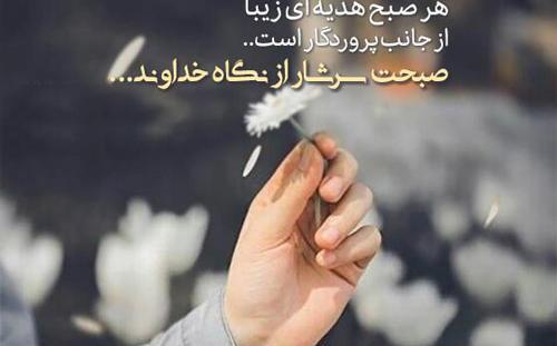 عکس نوشته شکرگزاری اول صبح