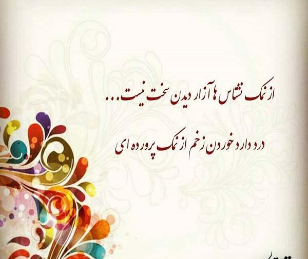 عکس نوشته در مورد آدم های نمک نشناس