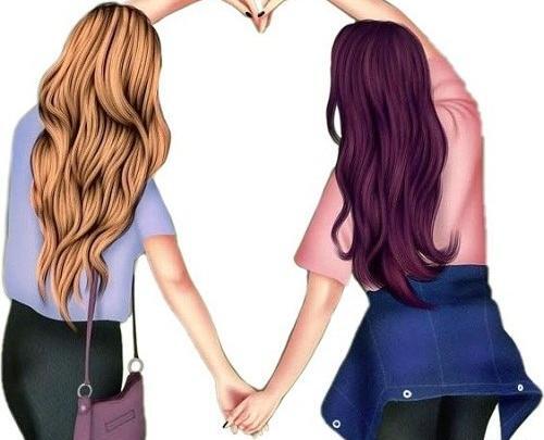 عکس دوستانه دخترانه کارتونی