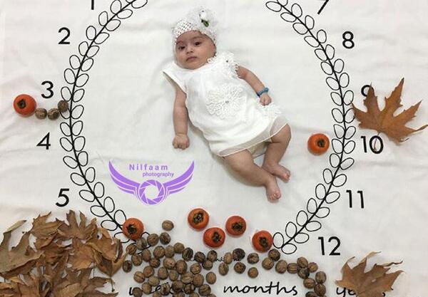 مدل عکس سه ماهگی نوزاد دختر