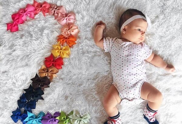 مدل عکس سه ماهگی نوزاد دختر