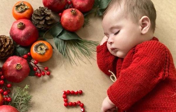 ایده عکس نوزاد برای یک ماهگی