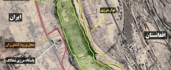 عکس نقشه افغانستان و ایران