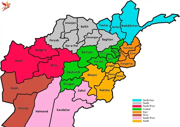 عکس کشور افغانستان در نقشه