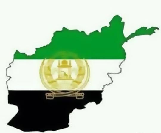 عکس نقشه افغانستان با پرچم