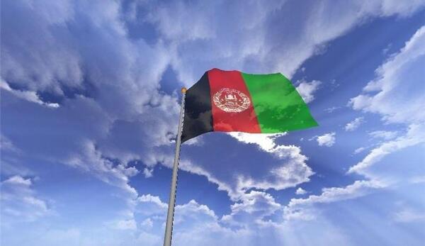 عکس نقشه افغانستان با پرچم