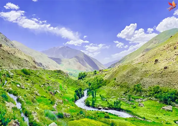 عکس نقشه افغانستان با پرچم