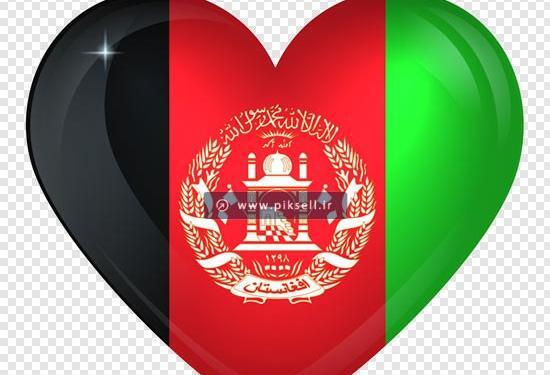 عکس نقشه افغانستان با پرچم