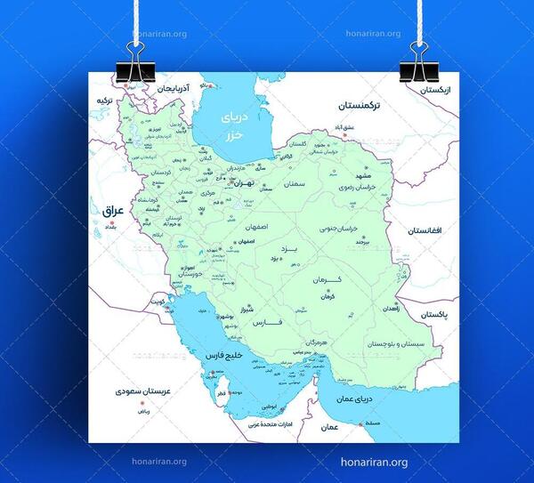 عکس نقشه افغانستان به زبان فارسی