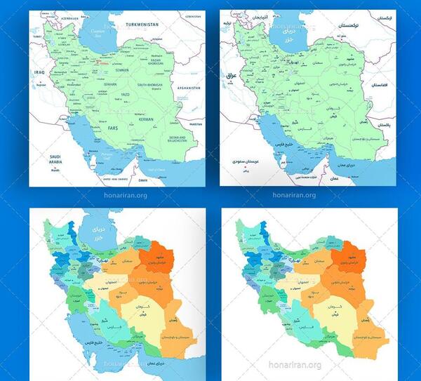 عکس نقشه افغانستان به زبان فارسی