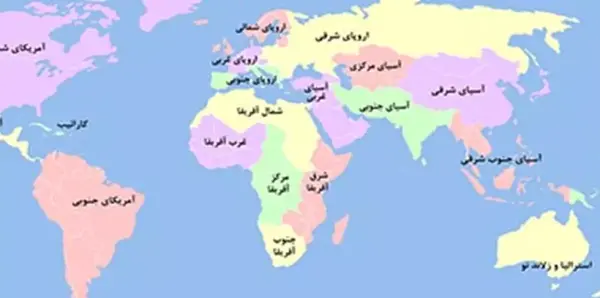 عکس نقشه افغانستان به زبان فارسی