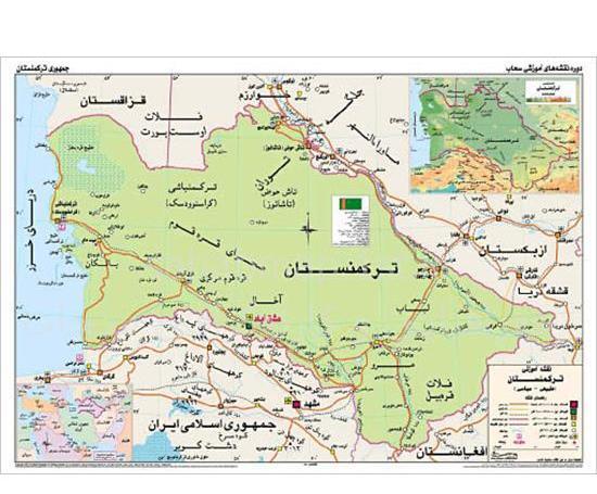 عکس نقشه افغانستان به زبان فارسی