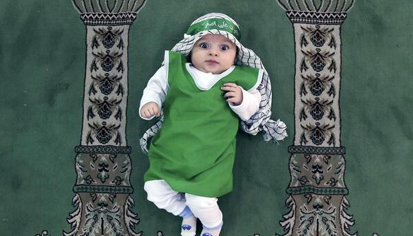 عکس نوزاد با لباس علی اصغر