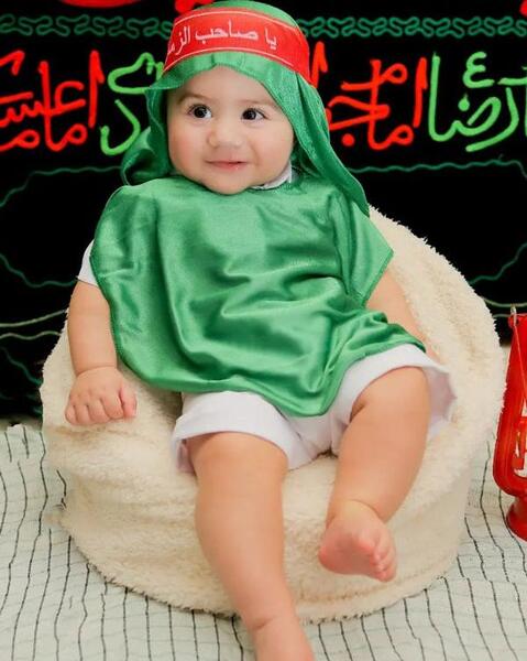 عکس نوزاد با لباس علی اصغر
