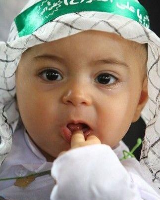 عکس نوزاد با لباس علی اصغر