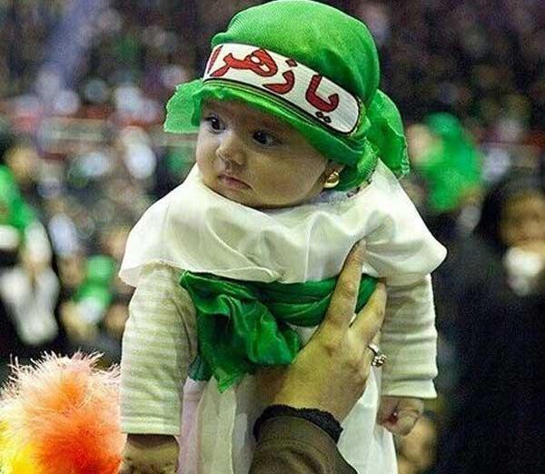 عکس نوزاد با لباس علی اصغر