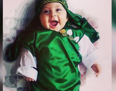 عکس نوزاد با لباس علی اصغر