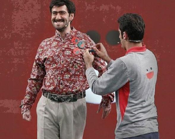 عکس پشت صحنه خندوانه نیما شعبان نژاد