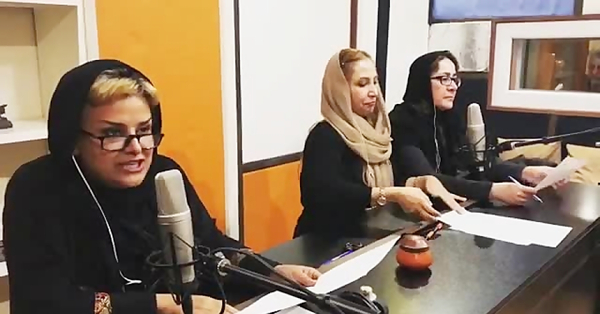 عکس پشت صحنه دوبله مریم شیرزاد