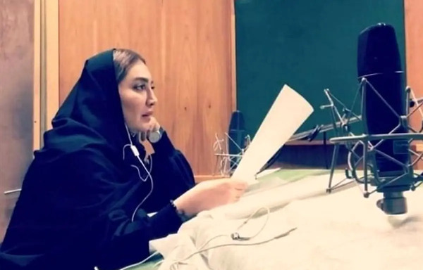 عکس پشت صحنه دوبله مریم شیرزاد