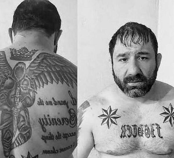 عکس خالکوبی پشت وحید مرادی