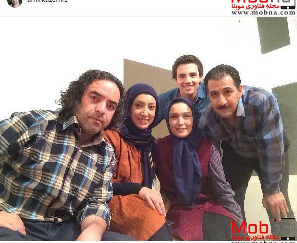 عکس پشت صحنه سریال شمعدونی نماشا