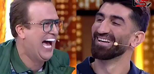 عکس حامد آهنگی پشت صحنه شب اهنگی