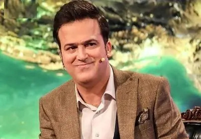 عکس حامد آهنگی پشت صحنه شب اهنگی