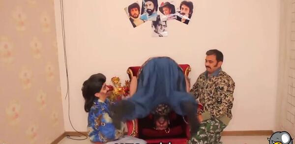 عکس پشت صحنه ی کلیپ های طنز سرنا امینی