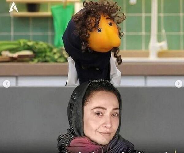 عکس پشت صحنه عروسک گردانی مهمونی