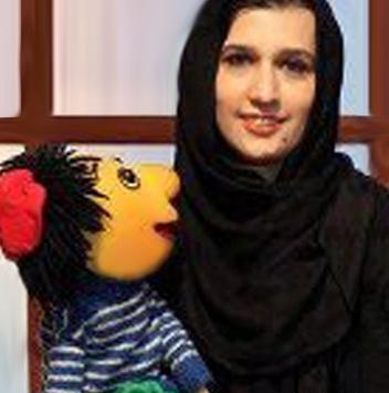 عکس پشت صحنه عروسک گردانی کلاه قرمزی