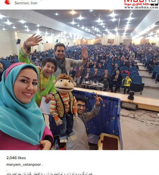 عکس پشت صحنه ی عروسک گردانی