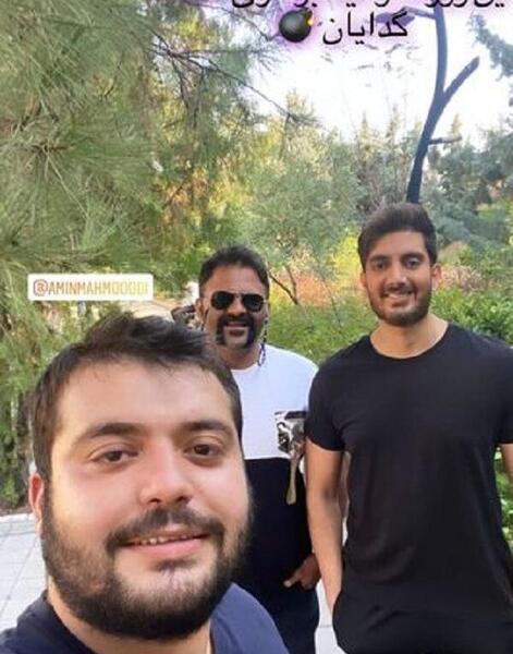 عکس پشت صحنه ملکه گدایان فرزاد فرزین
