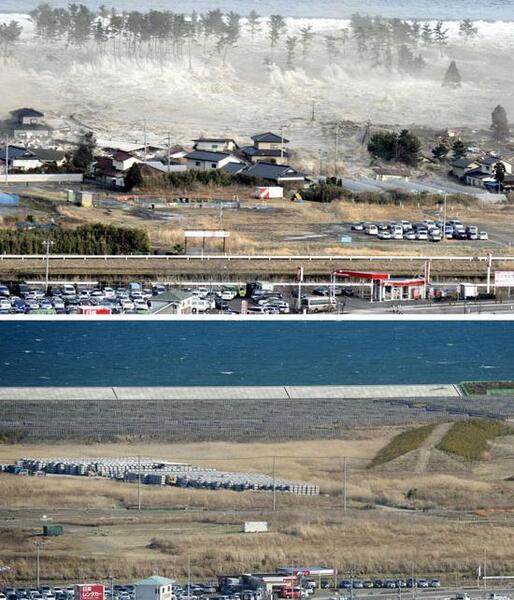 عکس از سونامی وحشتناک