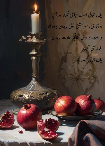 عکس نوشته یلدای همگی مبارک