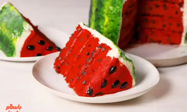 عکس کیک شب یلدا هندوانه