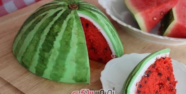 عکس کیک شب یلدا هندوانه