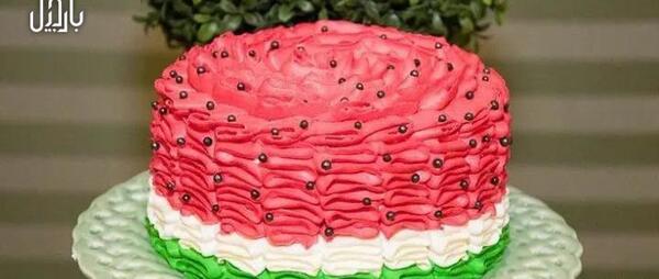 عکس کیک شب یلدا هندوانه