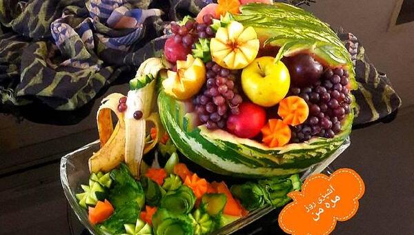 عکس هندوانه شب یلدا تزیین