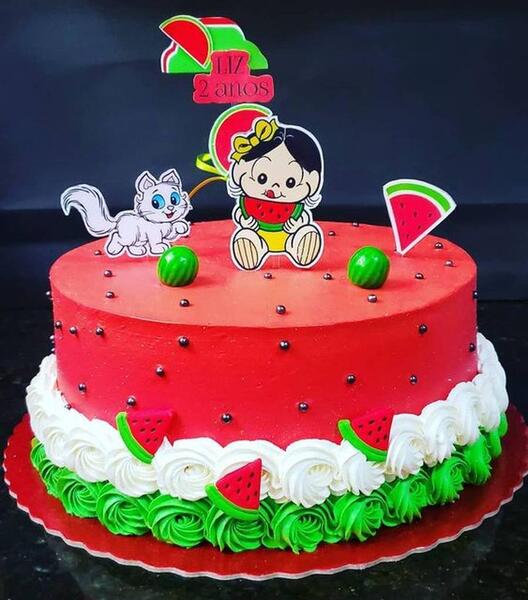 عکس کیک شب یلدا هندوانه ای