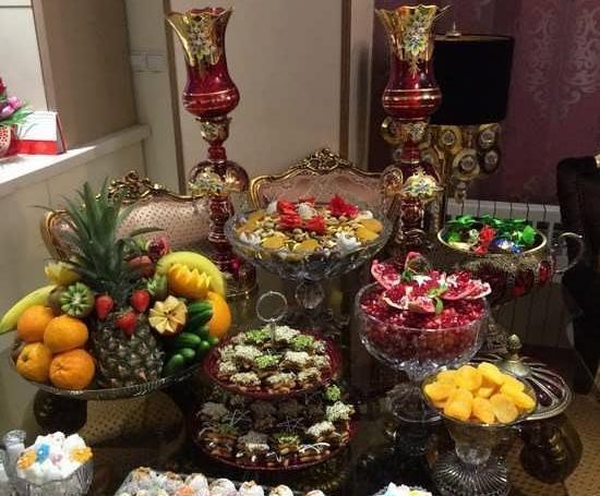 عکس از سفره ی شب یلدا