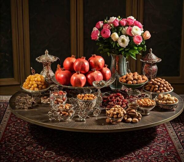 عکس هایی از سفره ی شب یلدا