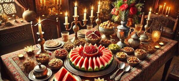 عکس هایی از سفره ی شب یلدا