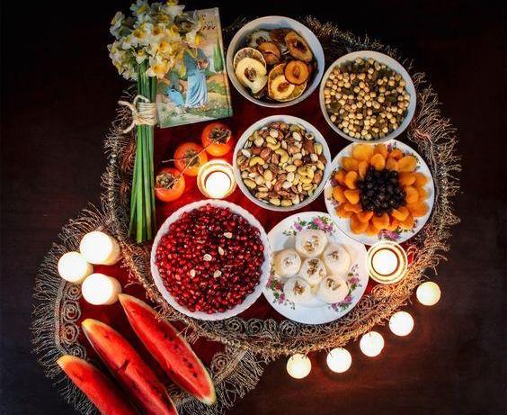 عکس سفره یلدا برای استوری
