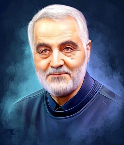 بهترین عکس سردار سلیمانی نقاشی